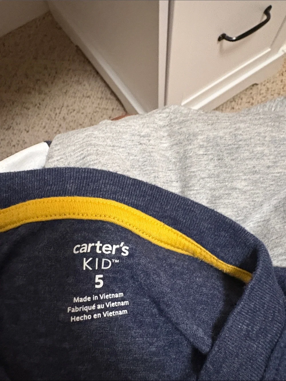 Carter's Navy, Gray & Yellow Colorblock Long-Sleeve Tee